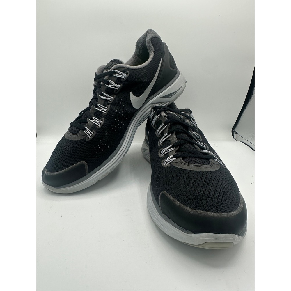Nike Lunarglide 4 Mens Running Shoes Black Silver 524977-001 Size 9.5